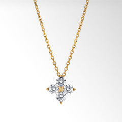 Star Flower Diamond Pendant