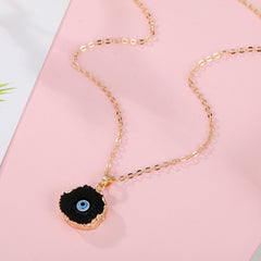 Evil Eye Pendant, Resin Necklace
