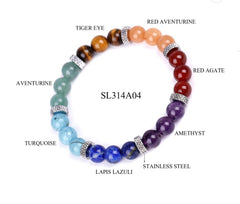 Seven Chakra Emperor Stone Bracelet