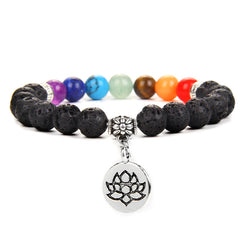 Pulseras de energía de yoga de los siete chakras