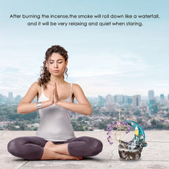 Quemador de incienso de cerámica para el hogar, adorno de árbol de la suerte de cristal, quemador de incienso de reflujo, decoración del hogar