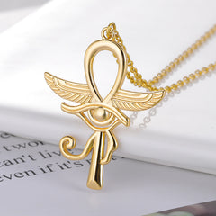 Angel Wings Cross, Eye Of Horus Necklace