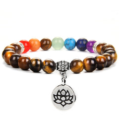 Pulseras de energía de yoga de los siete chakras