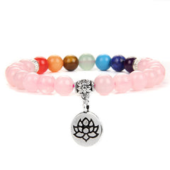 Pulseras de energía de yoga de los siete chakras