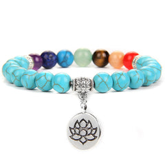 Pulseras de energía de yoga de los siete chakras