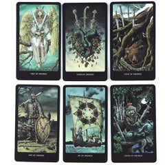 Slavic Legend Tarot Oracle Cards, Black Border, Gypsy Cards, Tarot, Oracle Cards, Suitable for Family, Friends Gathering Party, Card Game