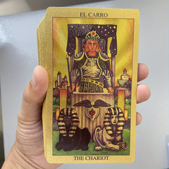 Tarot Divination Cards For Beginners, Golden Foil In Spanish And English, 4.72x2.76inch, With Guide In 2 Languages, Tarot Cards