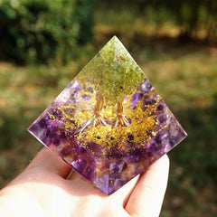 Orgone Pyramid – Tiger Eye Crystal Reiki Chakra Healing