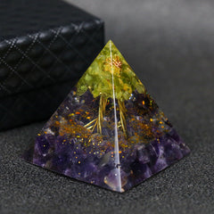 Orgone Pyramid – Tiger Eye Crystal Reiki Chakra Healing