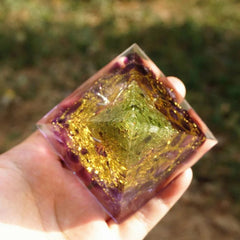 Orgone Pyramid – Tiger Eye Crystal Reiki Chakra Healing