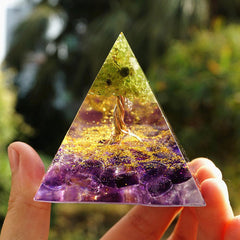 Orgone Pyramid – Tiger Eye Crystal Reiki Chakra Healing