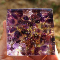 Orgone Pyramid – Tiger Eye Crystal Reiki Chakra Healing