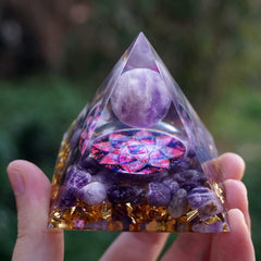 Orgone Pyramid – Tiger Eye Crystal Reiki Chakra Healing
