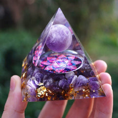 Orgone Pyramid – Tiger Eye Crystal Reiki Chakra Healing