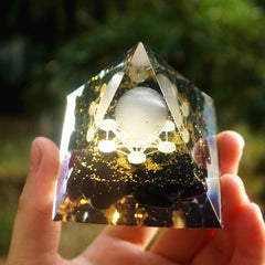 Orgone Pyramid – Tiger Eye Crystal Reiki Chakra Healing