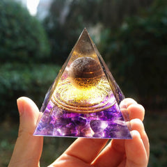 Orgone Pyramid – Tiger Eye Crystal Reiki Chakra Healing