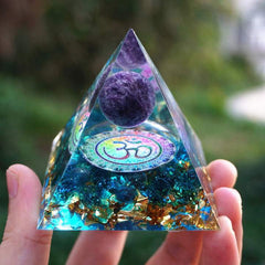 Orgone Pyramid – Tiger Eye Crystal Reiki Chakra Healing