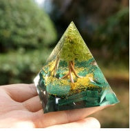 Orgone Pyramid – Tiger Eye Crystal Reiki Chakra Healing