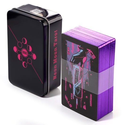 Neon Moon Tarot Deck In A Tin Metal Box Box Tarot Cards For Fate Divination Board Game Tarot And A Variety Of Tarot Options