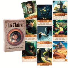Le-Claire Lenormand Deck Card, Party Fortune Telling Game, Pocket Size Divination Oracle Cards, 36-Cards