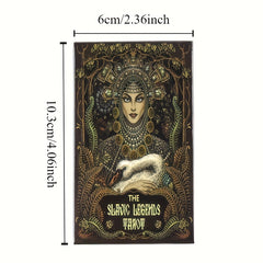 Slavic Legend Tarot Oracle Cards, Black Border, Gypsy Cards, Tarot, Oracle Cards, Suitable for Family, Friends Gathering Party, Card Game