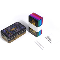 The Wandering Spirit Tarot Storage Box Metal 78pcs Tarot Cards In A Tin Box Edition For Beginners Divination Tools Fortune Telling Board Game, gaming gift