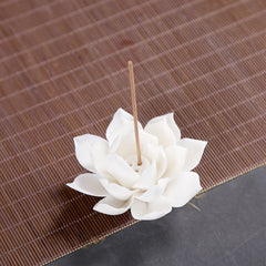 White porcelain incense burner lotus incense incense burner