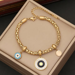 Eye Flower Jewelry Elegant Stainless Steel