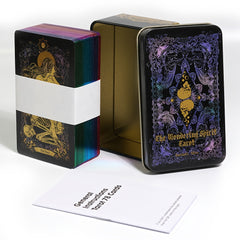 The Wandering Spirit Tarot Storage Box Metal 78pcs Tarot Cards In A Tin Box Edition For Beginners Divination Tools Fortune Telling Board Game, gaming gift