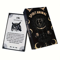 Spirit Animal Oracle Cards - 54-Card Deck for Beginners, Ant Persverance as the Message, Fortune Telling & Divination Game with Illustrated Guide