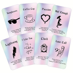 54 Sheets/Box Oracle Cards: Perfect Tarot Deck for Beginners, Twin Flame Tarot Cards with Meanings Included!