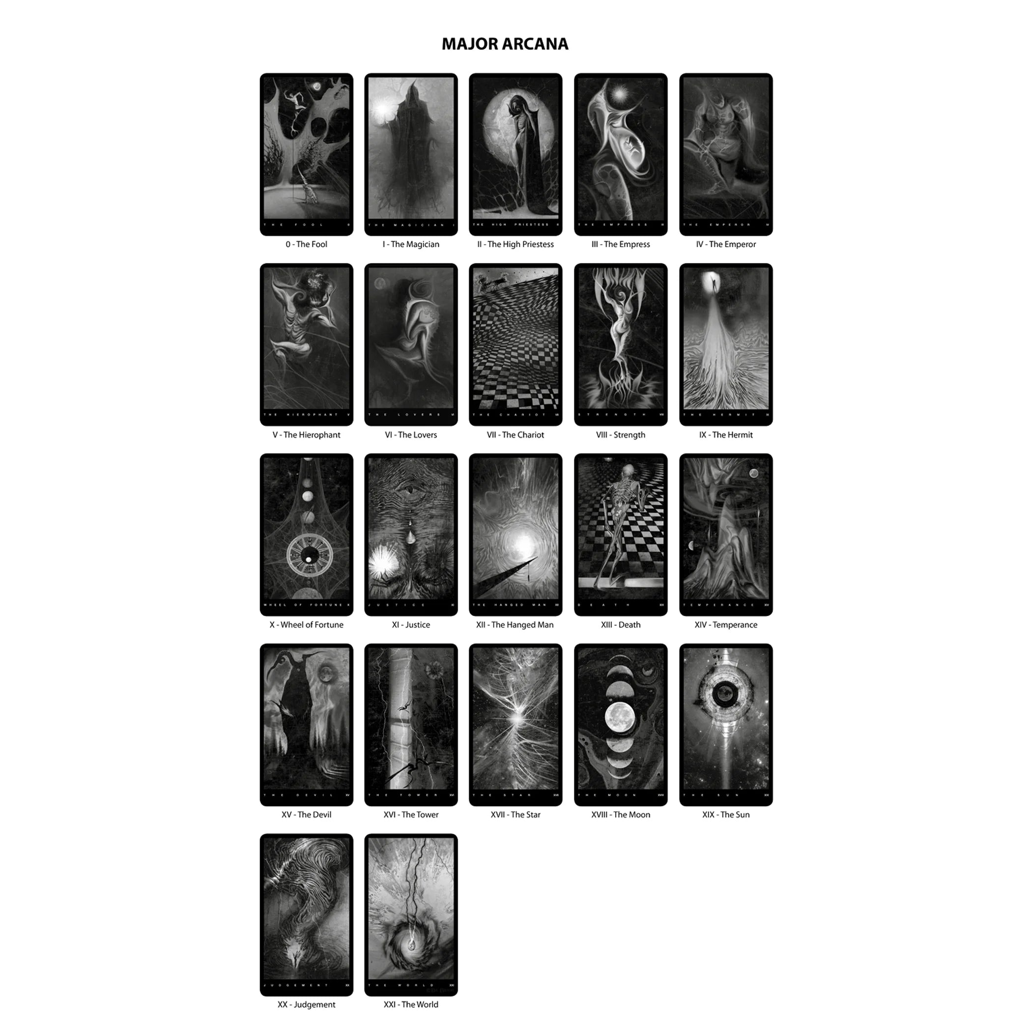 Black Tarot Cards Deck for Shadow Work