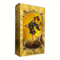 Tarot Divination Cards For Beginners, Golden Foil In Spanish And English, 4.72x2.76inch, With Guide In 2 Languages, Tarot Cards