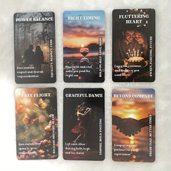 Beginner's Love Tarot Deck - 78 Keyword Oracle Cards, Easy-to-Read, Mixed Colors, 4.72" x 2.75"