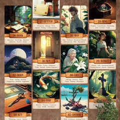 Le-Claire Lenormand Deck Card, Party Fortune Telling Game, Pocket Size Divination Oracle Cards, 36-Cards