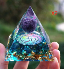 Orgone Pyramid – Tiger Eye Crystal Reiki Chakra Healing