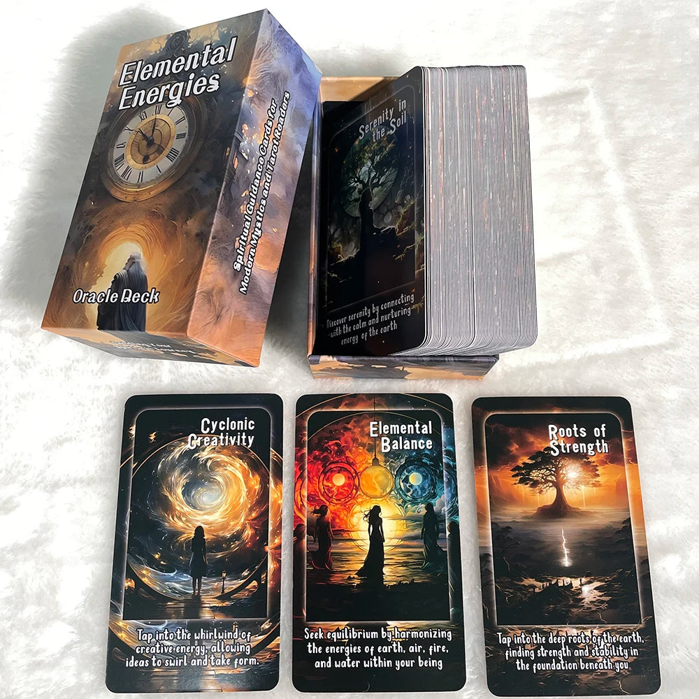 Elemental Energies Oracle Deck, with Meaning on the Cards