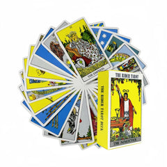 The Rider Tarot Cards With Paper Guidebook for Divination Personal Use English Version Oracles Deck for Women Girls Board Game