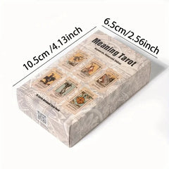 1 Box of Meaning Tarot Card For Beginner Tarot, Keyword Antiqued Tarot Deck, 78 Cards Fortune Telling Game Divination Tools