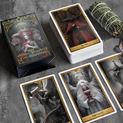 New Skull Black Tarot Deck 78 Cards Gothic Divination Oracle Dark Mystery Rider Waite Spiritual Guidance English Spanish Russian