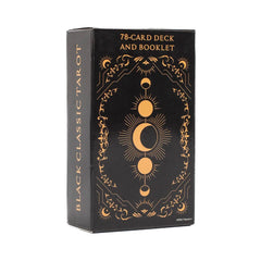 10.3*6cm Black Classic Tarot 78 Pcs Card AND BOOKLET Fortune Telling Divination Leisure Game Tarot Cards
