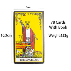 10.3*6cm Black Classic Tarot 78 Pcs Card AND BOOKLET Fortune Telling Divination Leisure Game Tarot Cards