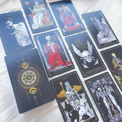 New Skull Black Tarot Deck 78 Cards Gothic Divination Oracle Dark Mystery Rider Waite Spiritual Guidance English Spanish Russian