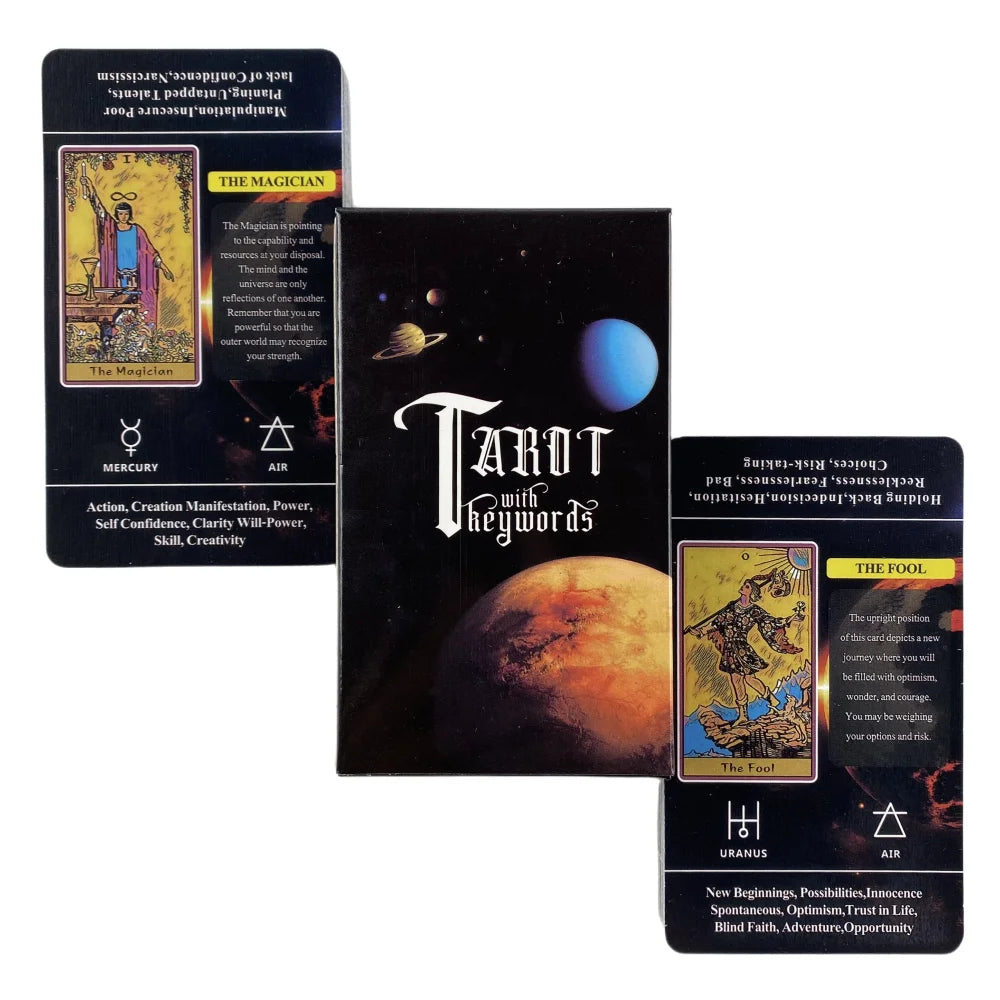 Tarot Cards with Keywords