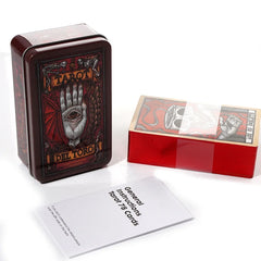 Del Toro Tarot in Tin Metal Box 78 Cards Gilded Edge Guidebook Light Seer's Tarot Deck Stocking Blooming Cat
