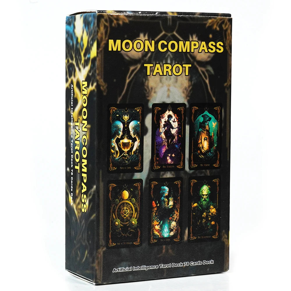 78pcs Cards Moon Compass Tarot Deck Tarot Cards Intelligence Modern Lines Of The Traditional Spirit Party Board Game Oracle Card