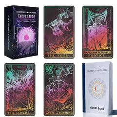 Classic Colorful Tarot Cards, 78 card Deck, w/Guidebook