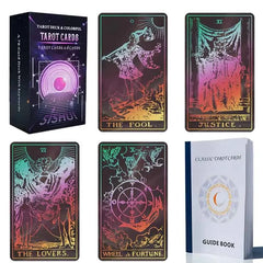 Classic Colorful Tarot Cards, 78 card Deck, w/Guidebook