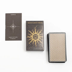 10.3*6cm Black Classic Tarot 78 Pcs Card AND BOOKLET Fortune Telling Divination Leisure Game Tarot Cards