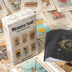 1 Box of Meaning Tarot Card For Beginner Tarot, Keyword Antiqued Tarot Deck, 78 Cards Fortune Telling Game Divination Tools